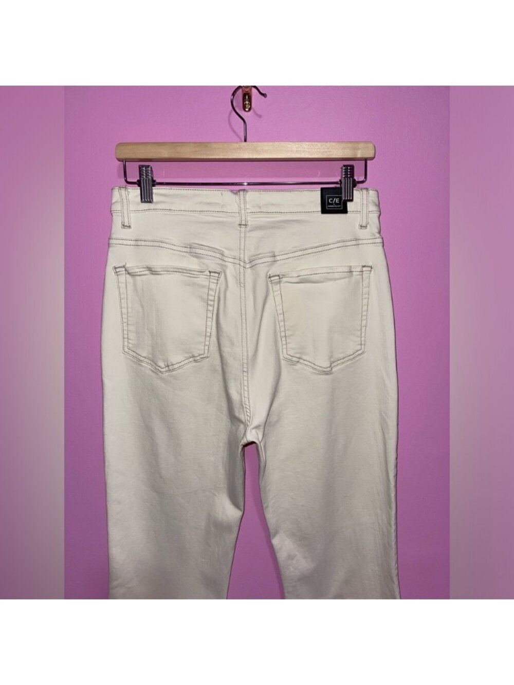 Current/Elliott Jeans Women’s Size 31 Off-White Denim Bootcut High Waisted - Picture 9 of 11